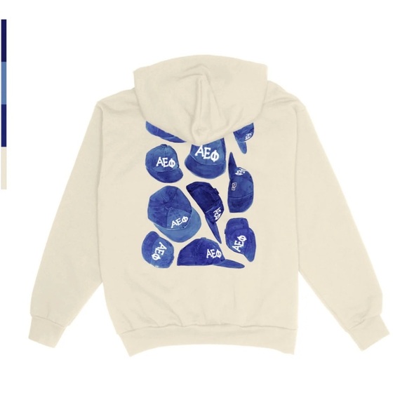 Alpha Chi Omega Cream Hoodie Sweatshirt Size Medium NWOT - Picture 6 of 8